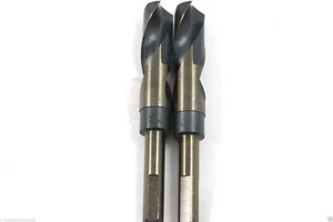2 Pack 11/16" Black & Gold 1/2" Shank Silver & Deming Drill 135° Split Point - Picture 1 of 1