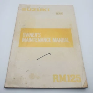 Vintage Suzuki RM125 Owner's Service Shop Repair Manual 99011-01B20-03A - Picture 1 of 4