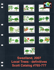 $20.50 Scott Value - 2007 SWAZILAND Trees definitives scarcer CV MNH NH UM