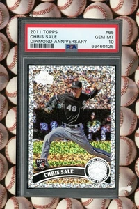 2011 TOPPS # 65 CHRIS SALE DIAMOND ANNIV PSA 10 - Picture 1 of 2