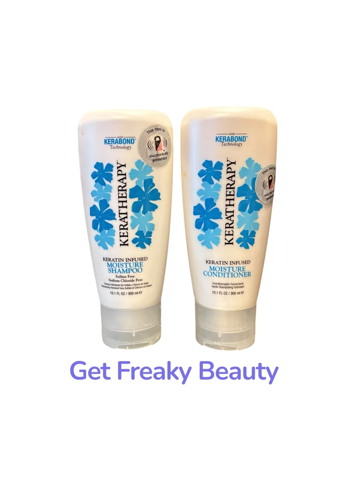 10,1 oz. Champú y acondicionador hidratante con infusión de queratina de queraterapia DUO. 300 ml. Foto 1 de 1