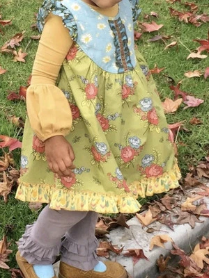 Girls Matilda Jane Mix and Mingle Flutter Sleeve Dress  Secret Fields Floral 4 - Image 1 of 4