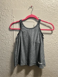 Nike Dri-Fit grau gestreiftes Kinder Tank Top kleine Mädchen Größe Small - Bild 1 von 8
