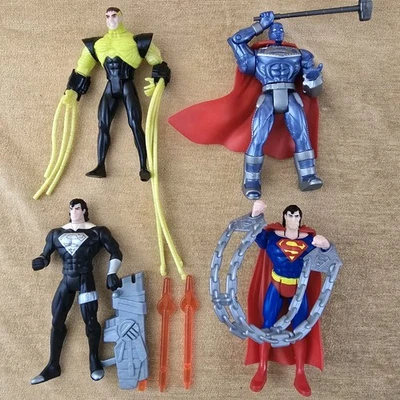 1995 年超人钢/激光/管道/动力飞行 Kenner 玩具 4 个动作玩偶 — 第 1/4 张图片