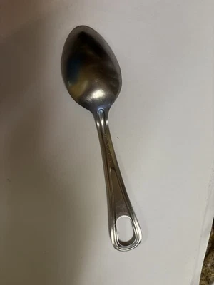 Vtg Utica Cut. Co. Us Army Mess Kit Spoon With Hole 7.5 " Long - Image 1 of 2