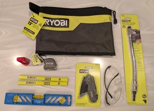 RYOBI BUNDLE - Custodia con cerniera 12", coltello tattico, prolunga e altro - valore 65€+ - Foto 1 di 12