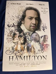 Hamilton Cast signed handsigniert 11x17 Poster Broadway Proof Lin-Manuel Miranda - Bild 1 von 16