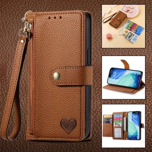 For iPhone 17 16 Pro Max 17 Air 15 14 13 12 11 Leather Texture Card Case Cover - Picture 1 of 28