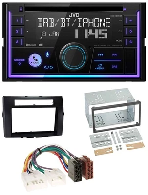 JVC MP3 USB 2DIN DAB Bluetooth CD Autoradio für Toyota Corolla 04-09 Verso schwa - Bild 1 von 4