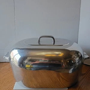Vintage Magnalite GHC 17 QT Roaster Pot Cookware Oval W/ Rack USA - Picture 1 of 11