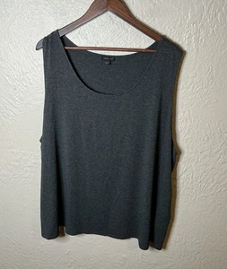 J. Jill Wearever Collection Gray Tank Top Womens 4X Stretch Layering Scoop Neck - Picture 1 of 11