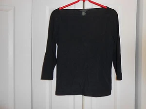 BANANA REPUBLIC BLACK SQUARED OFF BOAT NECK---MEDIUM - Picture 1 of 1