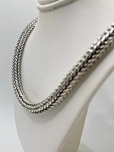 Sterling Silver Wheat Chain 20.5" Hand Made Designer Necklace - Picture 1 of 13