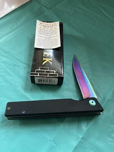 VORTEK VANGUARD L 4" Rainbow Blade Folding Pocket Knife Blk Handle VT-266RB - Picture 1 of 6