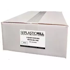 5 Quart Food Storage Bags: Clear, .6 MIL, 6x3x15, 900 Bags. - Picture 1 of 2