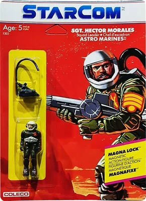 StarCom™ SGT. Hector Morales Action Figure, Vintage 1986, New! MOSC! AFA IT!! - Image 1 of 2