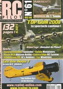RC PILOT N°61 PLAN "MINIMAX" / SATURN EVOLUTION / GEE BEE MODEL Y / RAFALE - Bild 1 von 2