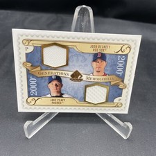 2009 SP Legendary Cuts Generations Memorabilia Jake Peavy Josh Beckett #GM-PB