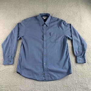 NEU Armani Exchange Hemd Herren Large Blau Hahnentritt Knopfleiste Langarm - Bild 1 von 15