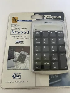 Targus PAUK10U Ultra Mini USB 19-Key Keypad Slim Lightweight New Sealed - Picture 1 of 5