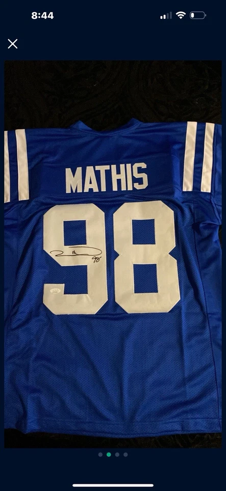 Camiseta personalizada firmada por Robert Mathis autografiada certificada talla XL JSA Foto 1 de 1