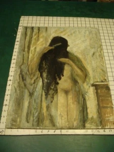 Original ROSE SUSLOVICH ART: NUDE WOMAN BRUSHING HAIR -- unsigniert auf Papier - Bild 1 von 4