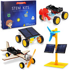 STEM 4 Set Solar Motor Kit,Electric Science Experiment Projects,Educational Buil