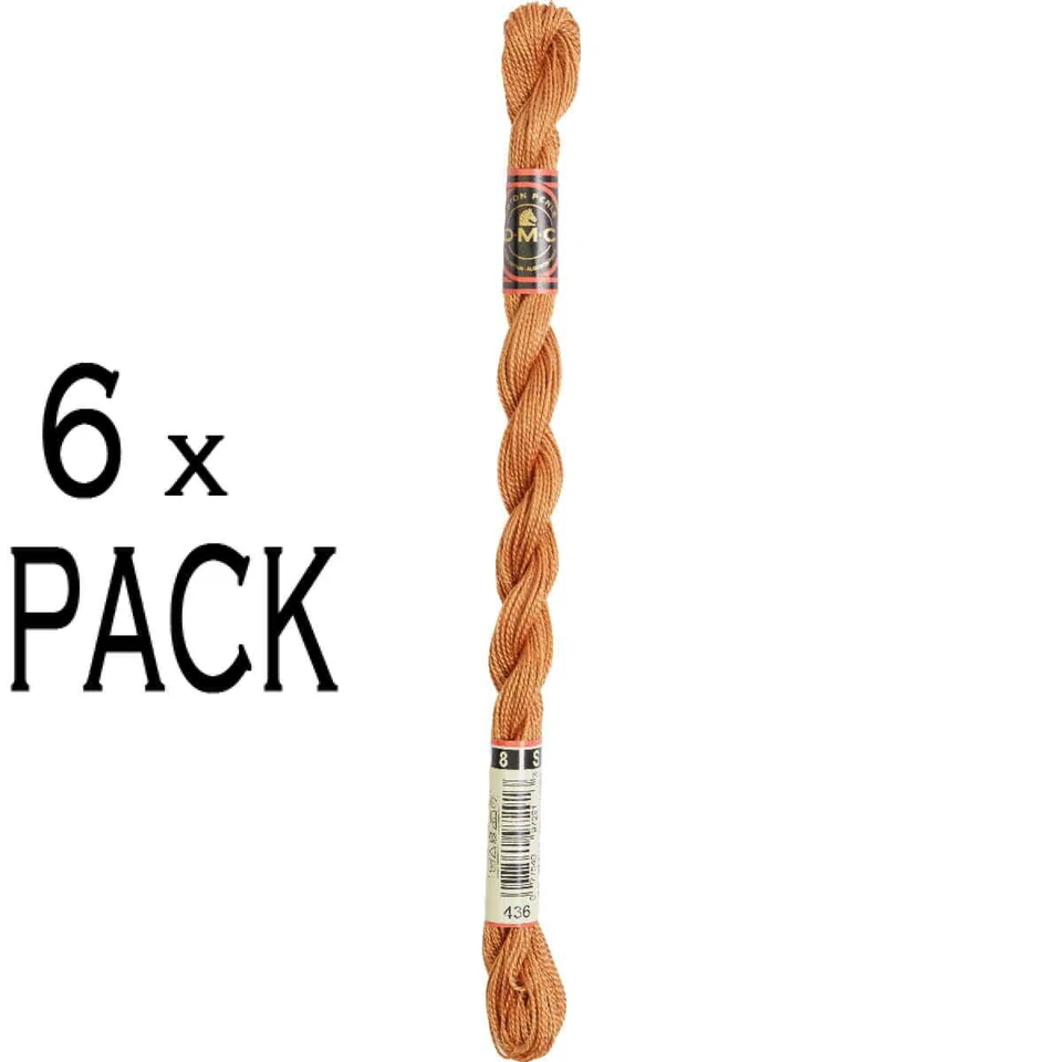 6x DMC Perlgarn Stärke 8, 25 m, 115AR/8-436, VPE - Bild 1 von 1