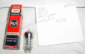 NOS RCA ECC81 12AT7 Tube Black Plates Angled D Getter Tested - Picture 1 of 7