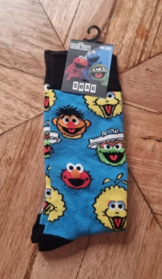 Swag - Mens/Womens Unisex Sesame Street Socks - One Size Fits Most - Elmo/Ernie - image 1 of 4