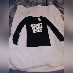 Old Navy Gender-Neutral 'Merry Vibes Only' Graphic Snug-Fit Pajama Set NWT - Picture 1 of 7