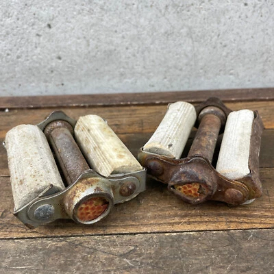 Pedales Monark Vintage Blanco 1/2" DOBLADO Globo Klunker Cruiser Art Deco Años 40 50 Foto 1 de 4