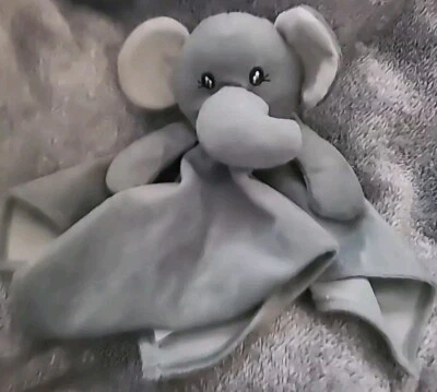 Trend Lab - Plush Gray ELEPHANT Plush Lovey Security Blanket  Foto 1 de 4