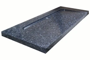 Waschbecken aus Naturstein, Granit, Model "Bern 100x45cm", Pearl Blue - Bild 1 von 4