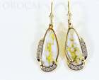 Gold Quartz Earrings "Orocal" EN1106SDQ/LB Genuine Hand Crafted Jewelry - 14K Go