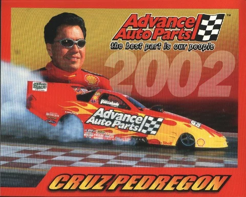 2002 Cruz Pedregon Advance Auto Parts Pontiac Firebird Funny Car NHRA postcard Cover