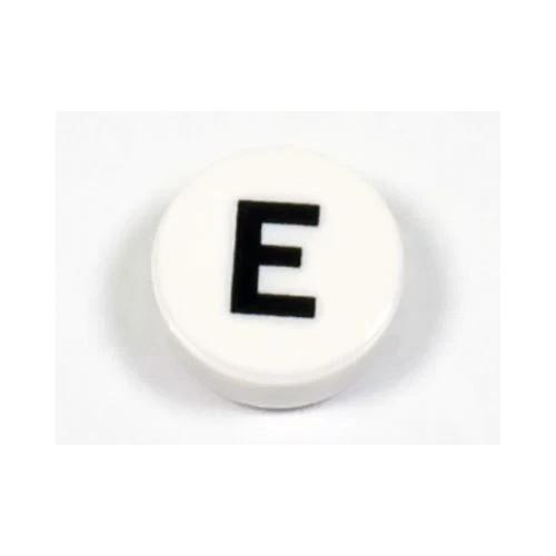 LEGO Stadt Zubehör Alphabet Großbuchstabe Buchstabe “E” Stein Rund 1 x 1 (S) - Bild 1 von 1