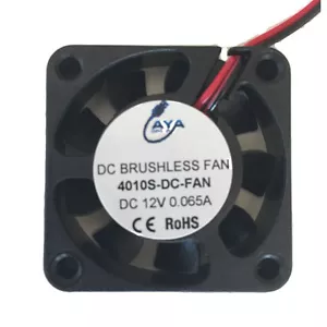 Ventilador de escape de refrigeración sin escobillas de CC 12V 0,065A 40X40X10 mm 6500 rpm con conector de 2 pines - Imagen 1 de 3