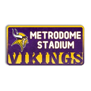 Metal sign Minnesota Vikings vintage Minnesota Vikings stadium sign Metrodome - Picture 1 of 5