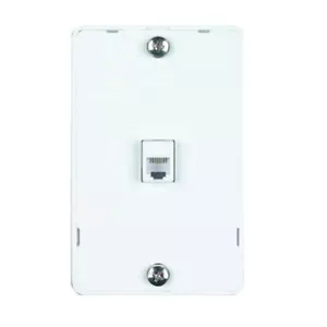 1-Port Schnellmontage RJ11 6P4C Wandbehang Telefon Telefon Platte Buchse - Weiß - Bild 1 von 2