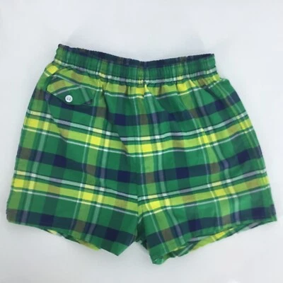 Vintage Mens Sz XS/S Swim Trunks Shorts JC Penney Towncraft Lined Plaid 70s - Image 1 of 4
