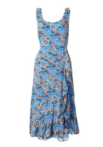 Sundance Damen Cascading Dreams Modal Kleid seitlich Rüschen ärmellos geblümt Gr. PS - Bild 1 von 9
