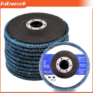 10/50pcs 115mm Flap Disc 40 60 80 100 120 Grit Zirconia Grinding Sanding Wheel - Picture 1 of 12