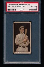1912 T207 Recruit MATTY McINTYRE PSA 4