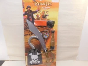 Vintage Large Pirate Toy Set Action Knife, patch Toy Sword Watch Etc - Picture 1 of 5