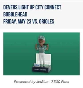 2025 Rafael Devers City Connect Boston Red Sox Light Up Bobblehead 05/23/2025 - Picture 1 of 3