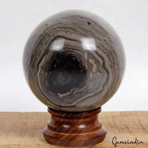 0.65 Kg Natural Untreated BI-Color Forest Agate Huge Gem Sphere Crystal Healing - Picture 1 of 7