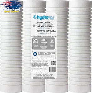 HV-WHS10-25M Whole House Water Filter 10" 25 Micron NSF Cartridge (4-Pack) - Picture 1 of 12