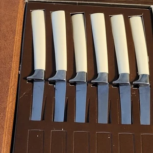 Carver Hall 6 pc Steak Dinner Knife Set Stainless Steel Cutlery New Vintage - Picture 1 of 7