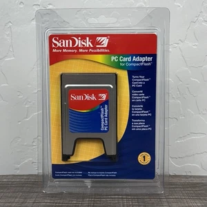 NEW SanDisk PC Card Adapter CompactFlash SDCF-38 PCMCIA Data Transfer - Picture 1 of 5